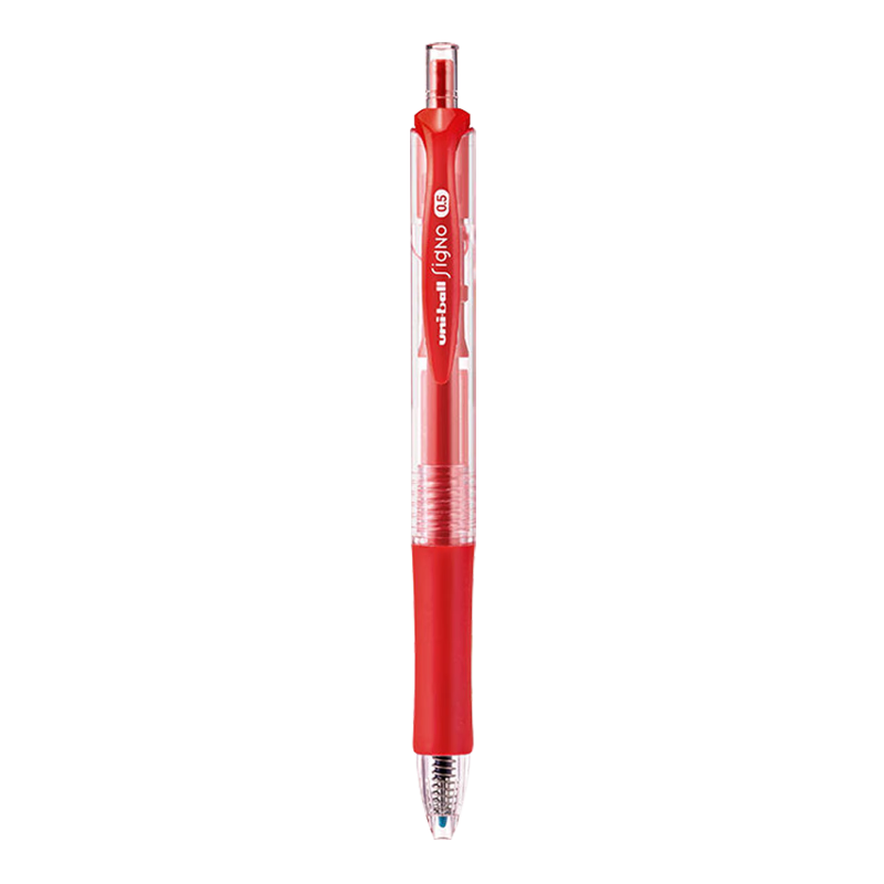 Uni Mitsubishi UMN-152 Retractable Gel Pen, 0.5mm Double Ball Gel Ink, Student Exam Signing Pen (Refill UMR-85), Red, Single Pack