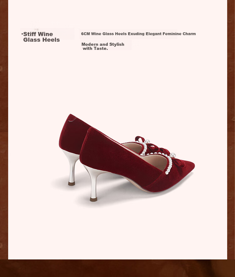 DAPHNE High Heels for Women, Stiletto Pumps, Summer Women's Shoes, Xiuhe Wedding Dress, Toasting Attire, Bridal Shoes, Wedding Shoes, Red, Size 38 7