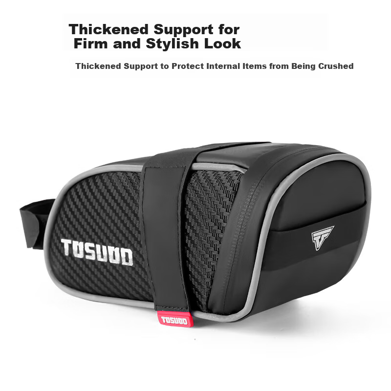 Tasiduizhang Mountain Road Bicycle Tail Bag, Compact And Portable, Can Hang Rear Light, Waterproof Saddle Bag
