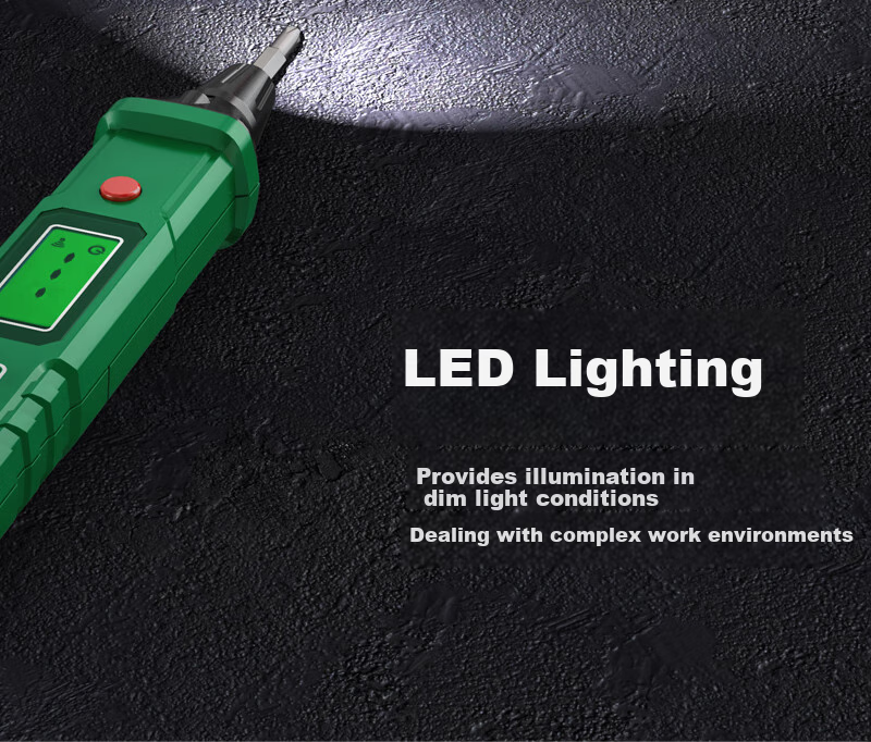 LAOA Digital Display Voltage Tester, Smart Test Pen with Replaceable Heads, Eleven-Character Voltage Tester LA824300 19