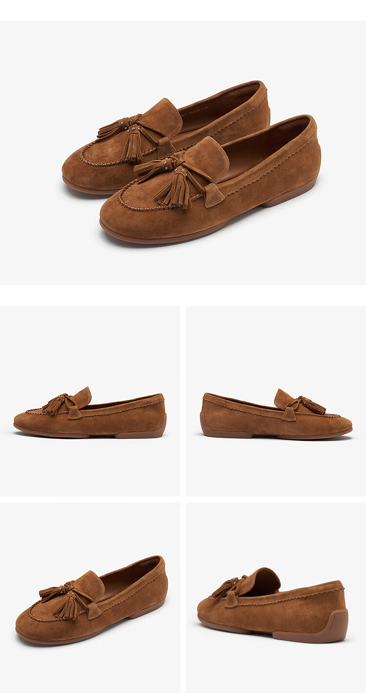 Laird 2026 Spring Summer Commuter Simple Sheepskin Comfortable Loafers Women 12601 Milk Tea Almond BDS 34 11