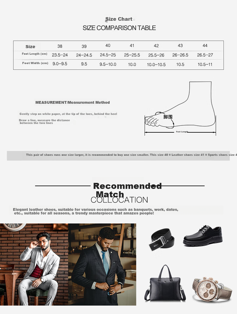 LAORENTOU Men's Leather Shoes, Business Casual Low-Top Shoes, Top-Grain Cowhide Lace-Up Thick-Soled Breathable Dad Shoes, 260279, Black, Size 44 4