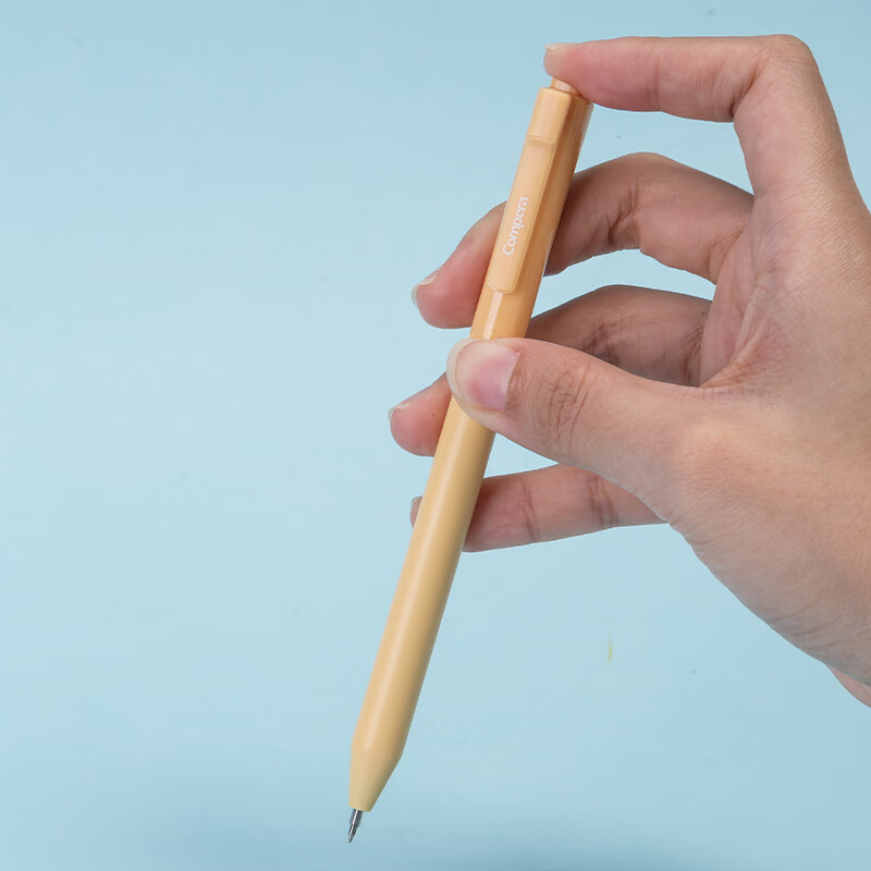 Comix Light Speed Quick-Dry Retractable Gel Pen Signature Pen Yellow Barrel 0.5mm Dual Ballpoint Tip Black 12pcs/Box CPGP003