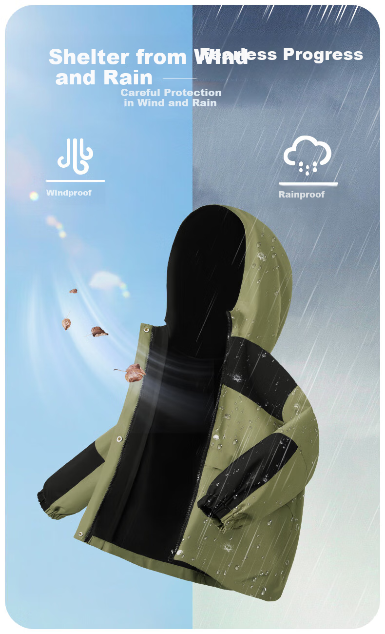 Baleno Children's Outdoor Jacket, Autumn And Winter 2026, Youth Outdoor Windproof And Waterproof Jacket, Three-In Fleece-Lined for Boys And Girls 9