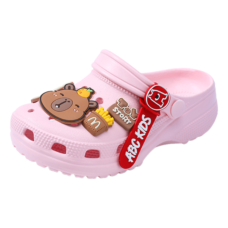 ABC KIDS Children's Slippers, Summer Sandals for Boys And Girls, Soft-Soled Crocs, Beach Shoes, 8597 Pink, Size 30-31