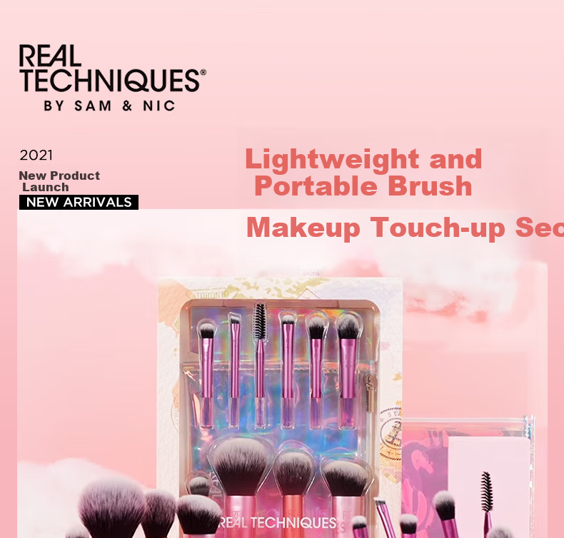 Real Techniques Dream Makeup Brushes Set of 10: Eyeshadow Brush, Powder Brush, Concealer Brush, Blush Brush 1