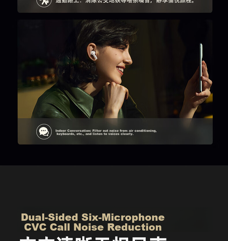 IKF Find Max6 Quiet True Wireless Bluetooth Earphones Semi-In ANC Active Noise Cancellation LDAC High-Resolution Sound Quality for Sports Fitness, Compatible with Phones And Computers, Cloud Rock White 18