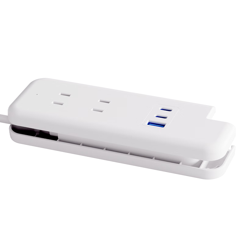 Deli 20W Fast Charging, Cord Storage USB Power Strip/Extension Cord/Surge Protector/Travel Adapter, Portable for Business Trips, 2 Outlets + 1A2C, Total Length 0.6 Meters, LX4002