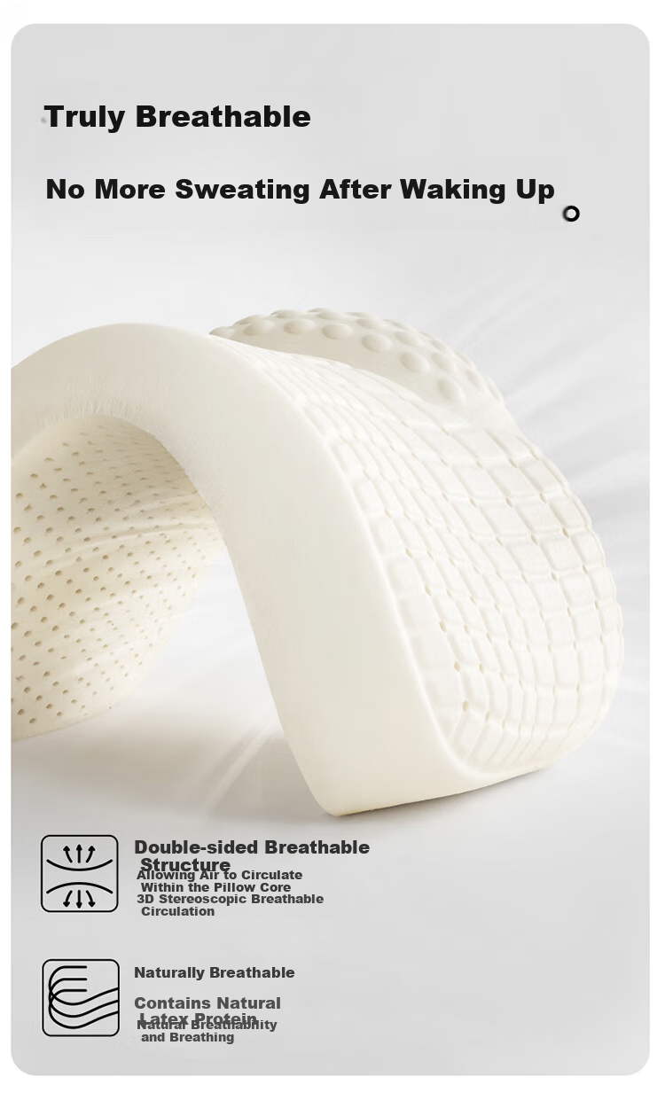 Lafufeier Latex Pillow, Thai Natural Import, Fits Neck Cervical Spine, Massage Granules, Adult Professional Pillow Core 13
