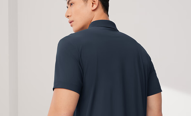 361° Men's Short-Sleeve Polo Shirt for Summer Sun Protection, Loose-Fitting Sports Ice Silk Fitness T-Shirt, Half Sleeve Men's Style 652524103D-8 15