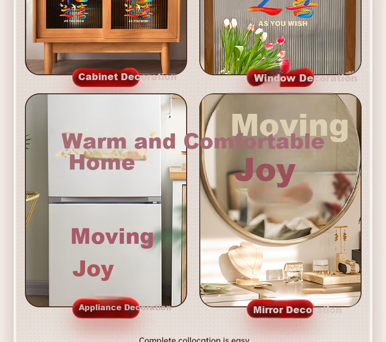 Ounizi Housewarming Colorful Window Flowers, Moving Celebration, Housewarming Ceremony Decoration, Essential Housewarming Set for New Home 6