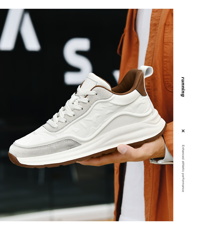 CARTELO Men's Casual Sports Sneakers, Autumn And Winter Thick-Soled Outdoor Jogging Hiking Travel Retro Versatile Classic New Style 17