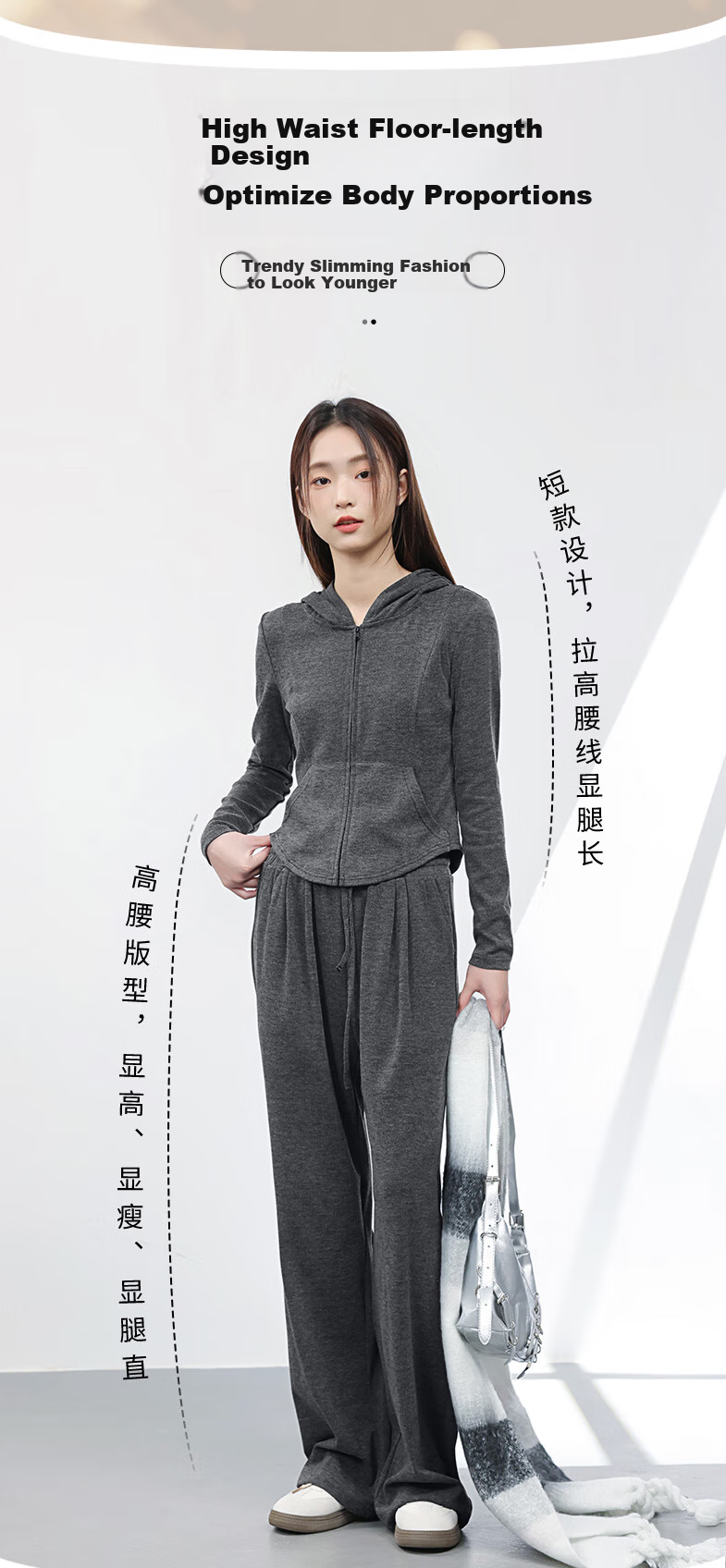 MJ STYLE Faux Cashmere Hooded Slim-Fit Cardigan Jacket for Women, New Spring And Autumn 2026 Short Style Waist-Cinching Slimming Elegant Versatile Top 6