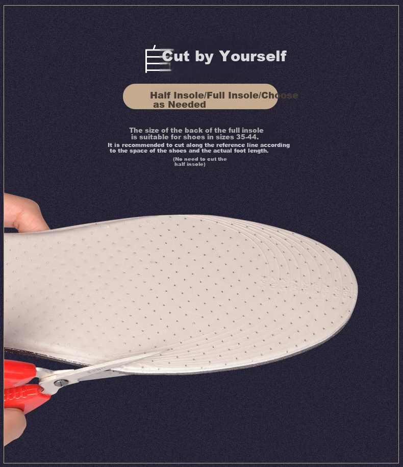 Eleft Black And White Memory Foam Invisible Height-Increasing Insoles for Men And Women, Shock-Absorbing, Soft And Elastic, Breathable And Comfortable Half Insoles, 3.5CM 7