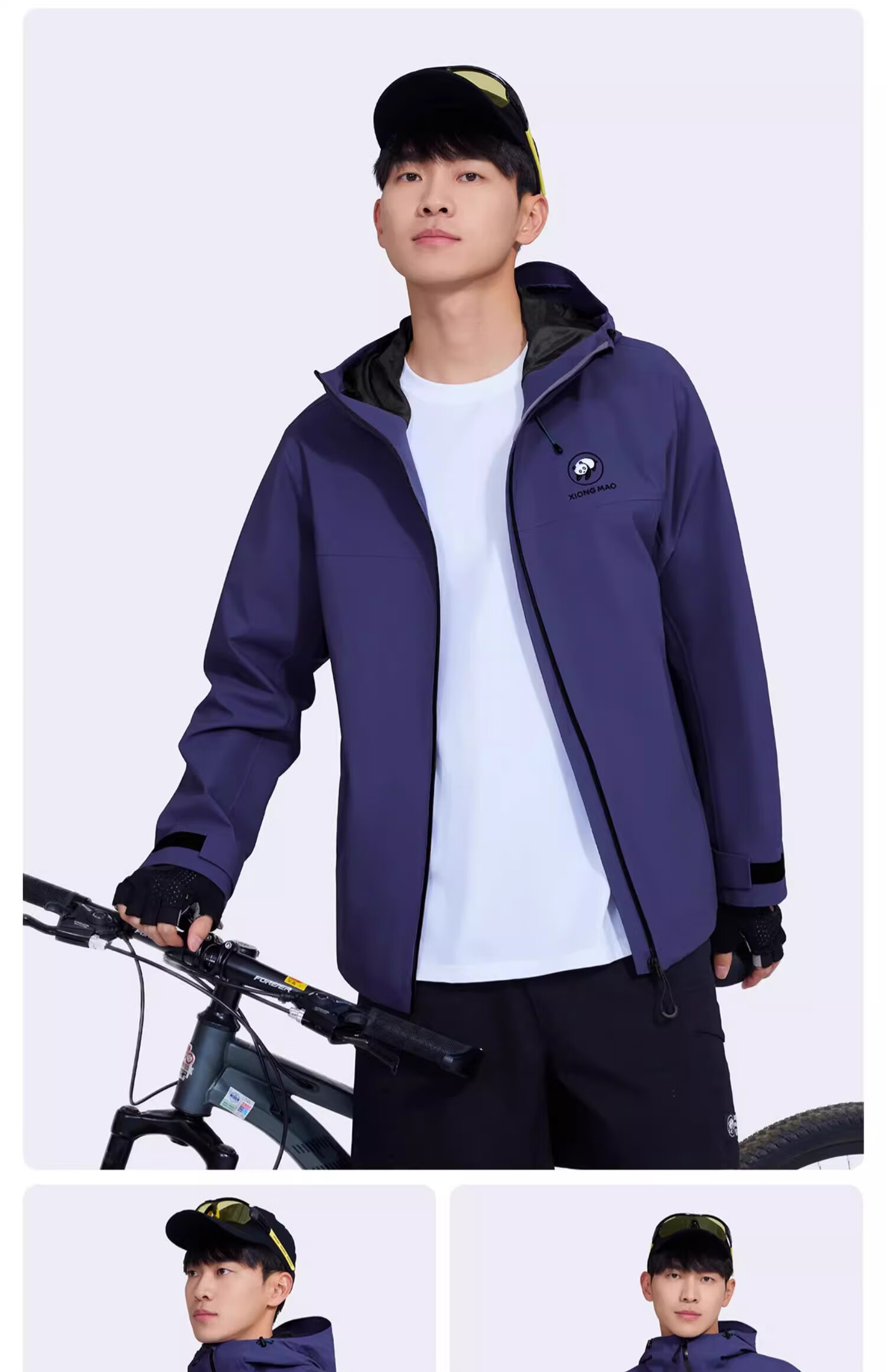 CAMEL Panda Collaboration Outdoor Waterproof Windproof Mountaineering Jacket Unisex A35BA18158 L 20