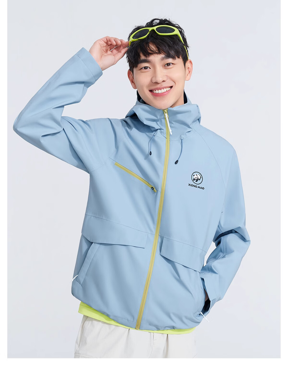 CAMEL Panda Single-Layer Windproof Waterproof Outdoor Mountaineering Jacket Unisex Colorblock A35BA31140 M 26