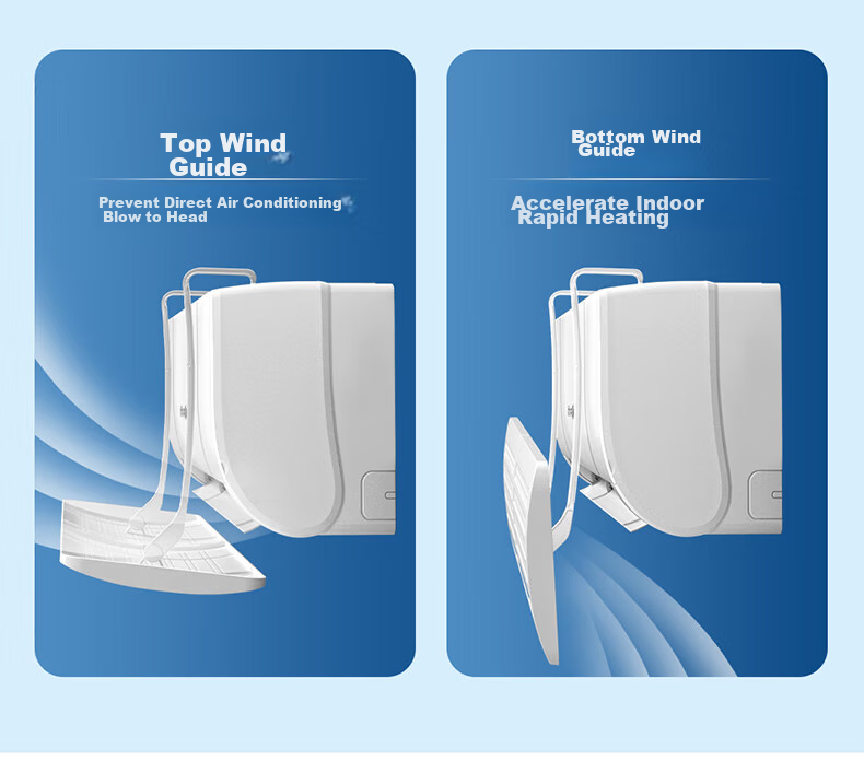 XIAO HUANG HOU Air Conditioner Wind Deflector, Anti-Direct Blowing Shield, Universal Wind Blocker 8