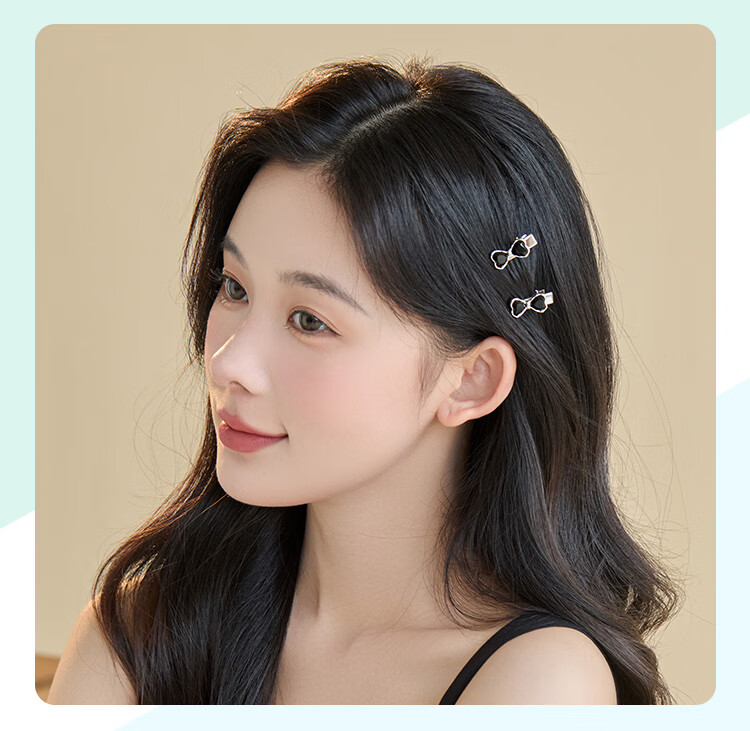CHIMERA Light Luxury Rhinestone Bow Hair Clip, Internet Celebrity Bangs Clip, Side Hairpin, Hair Clip for Women, Mid-Autumn Festival Gift 13