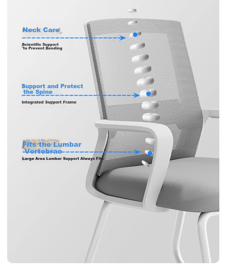 Quanpinwu Computer Chair, Conference Office Chair, Home Student Study Chair, Dormitory Chair with Backrest, Bow-Shaped Chair, Ergonomic Chair 6