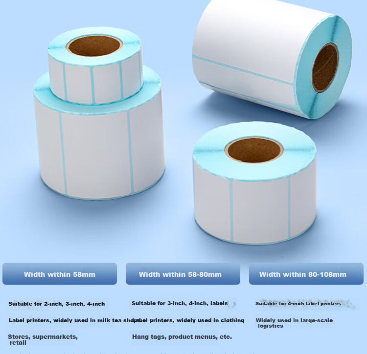 Surada 70x50mmx1000 Triple-Protection Thermal Label Paper, Thermal Paper for Milk Tea Labels, Outer Box Labels, Printing Paper, Thermal Printing Paper, Label Paper, Sticker Paper BQ-0185 9