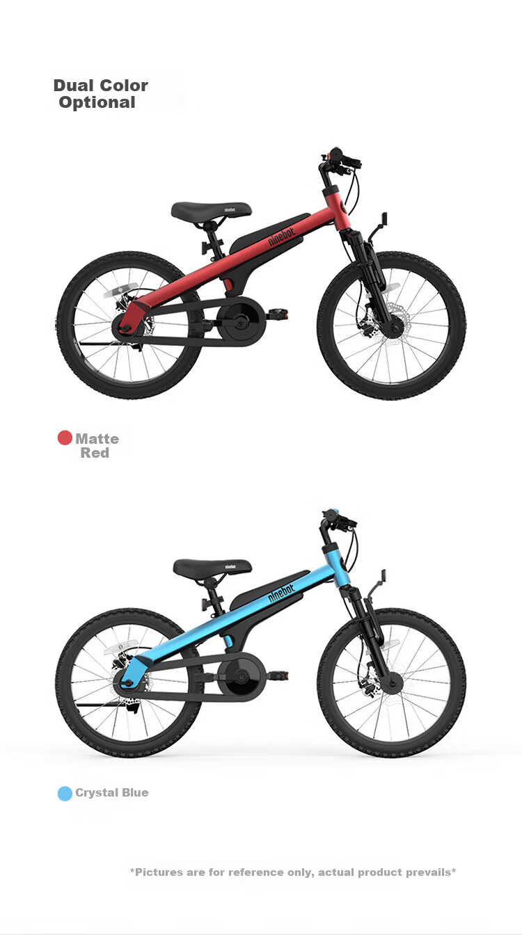Ninebot Children's Bicycle, Suitable for Ages 5-7, Aluminum Alloy Frame, Red Color, 18 Inches, Height Range 115-135cm 9