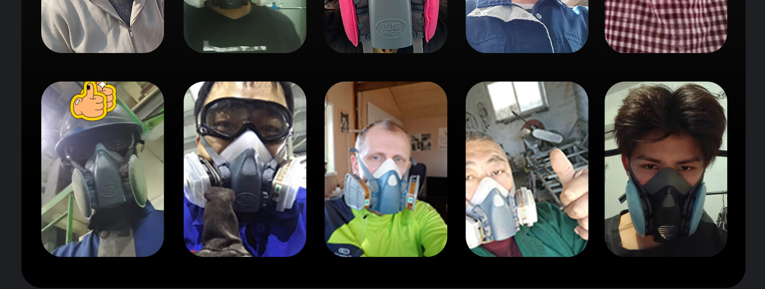 MAIDUN Dust Mask KP100, Coal Mine Underground Specialized Dust-Proof Mask, Grinding Dust Mask, 802C Set 16