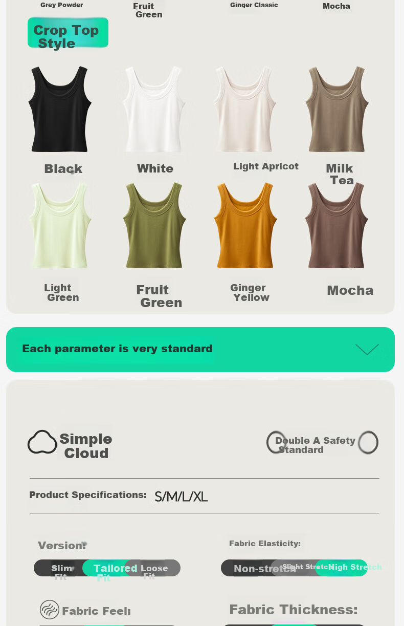 Jianyun Wide Shoulder Vest Women's Modal Cotton Suit Inner Thin Sleeveless Camisole Base Shirt Outerwear Summer Top 8