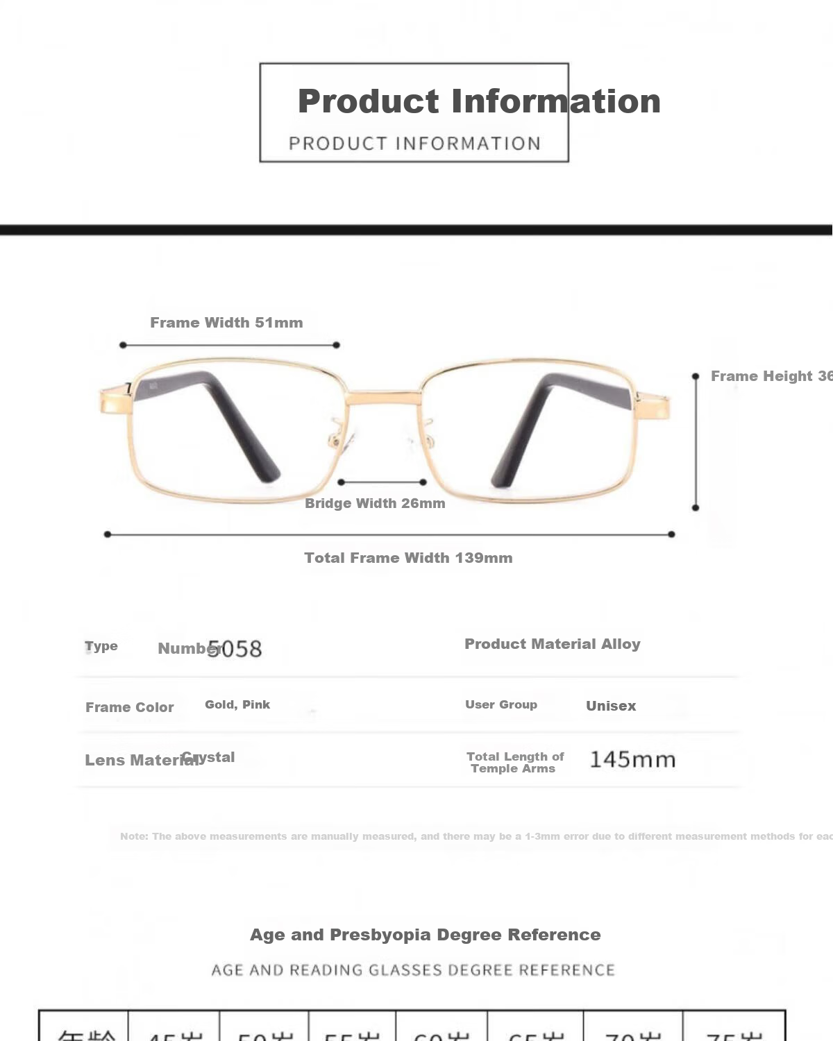 Fenchi High-End Natural Stone Reading Glasses with Crystal Glass Lenses, High-Definition Eyewear for Middle-Aged And Elderly Men And Women, Durable Presbyopic Glasses 6