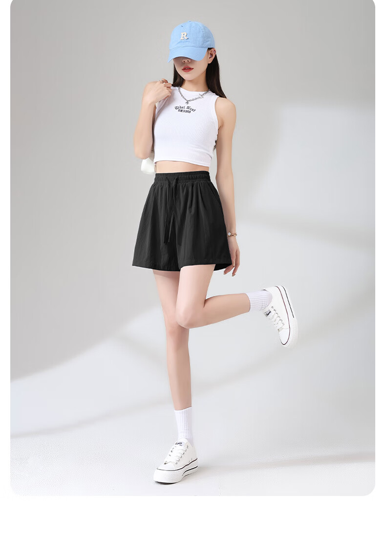 MJ STYLE Yamamoto Women's Shorts 2026 Summer New A-Line Loose Slim Cooling Comfortable Versatile Bermuda Shorts 3