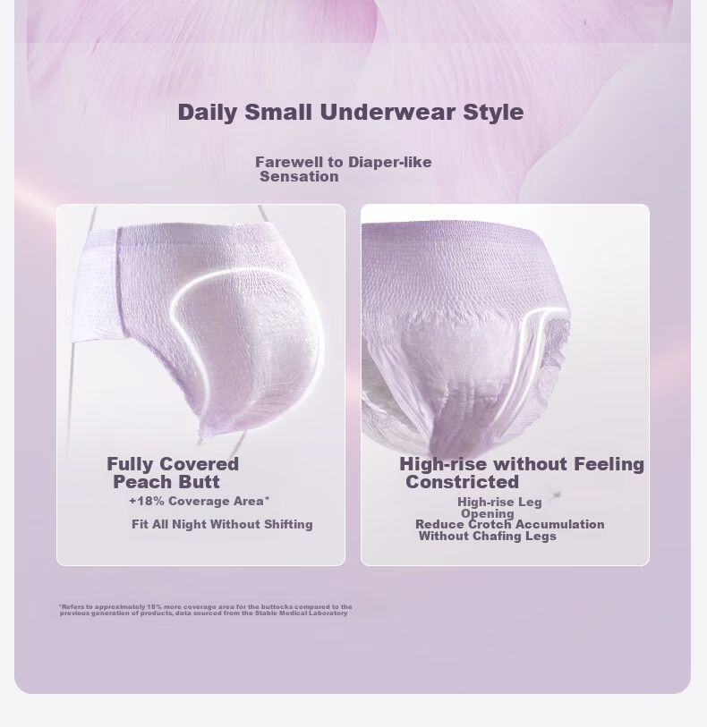 PurCotton [Recommended by Lu Yuxiao], Princess Comfort Pants, Sleep Pants, Panty-Style Sanitary Napkins, ML Size, 48 Pieces Per Box 4