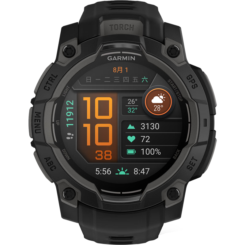GARMIN Instinct 3 Dark Night Black (45mm) Heart Rate Running Outdoor Sports Watch Birthday Gift