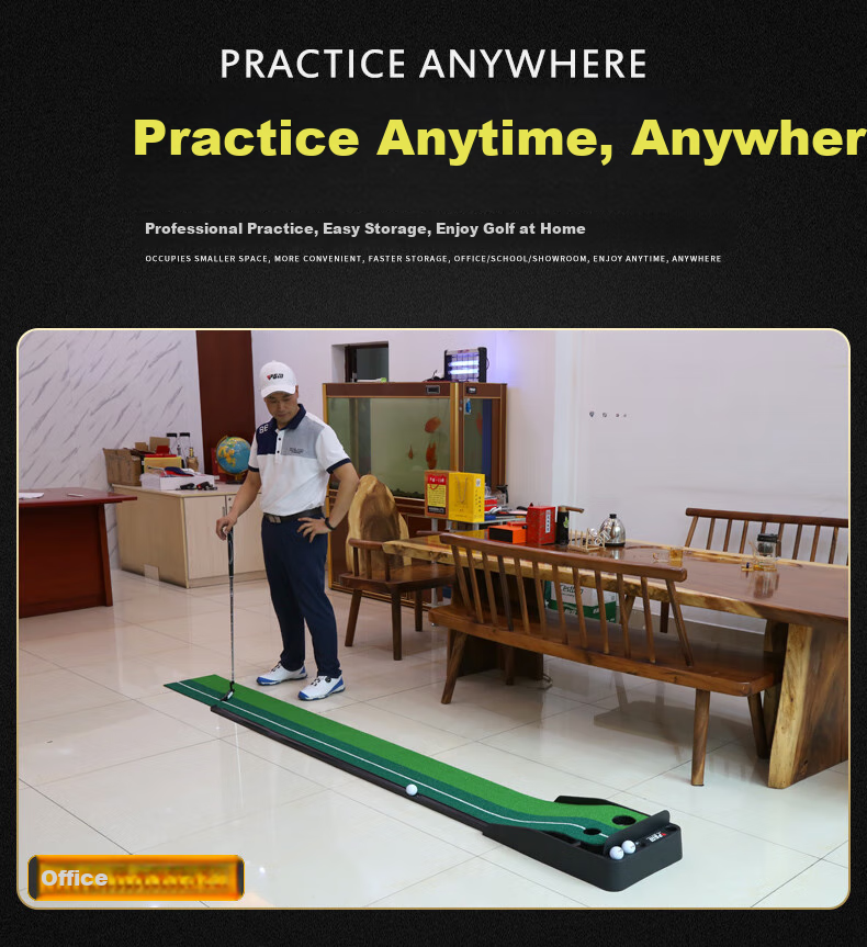 PGM Golf Putting Practice Device, Indoor Golf, Plastic Practice Device, Golf Accessories, Simulated Grass 8