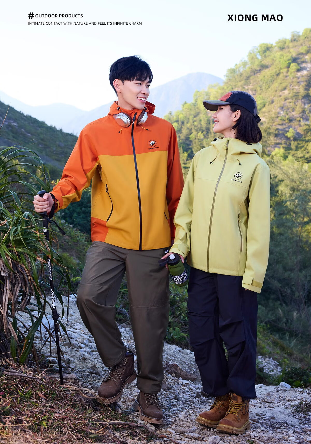 CAMEL Panda Collaboration Outdoor Waterproof Windproof Mountaineering Jacket Unisex A35BA18158 L 11