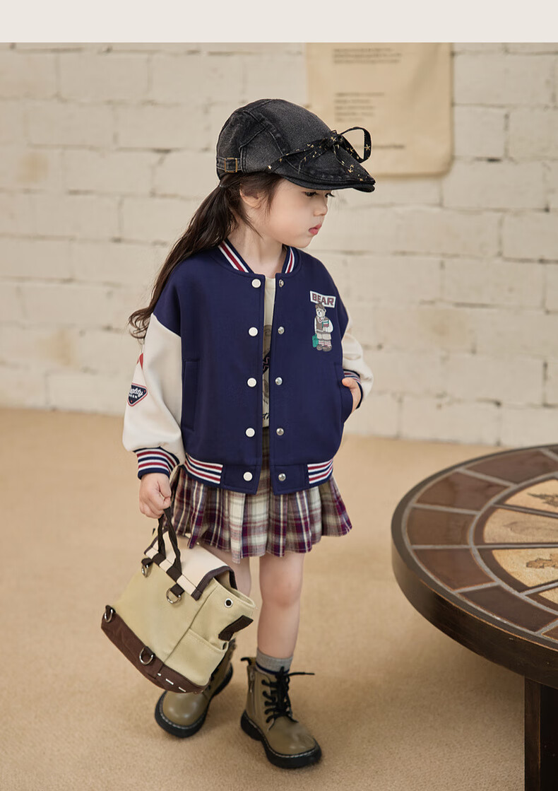 LUSON Chen Da Zhu Little O Baby Girl Early Autumn Baseball Jacket, 2025 New Style Infant Trendy Outerwear for Going Out 18