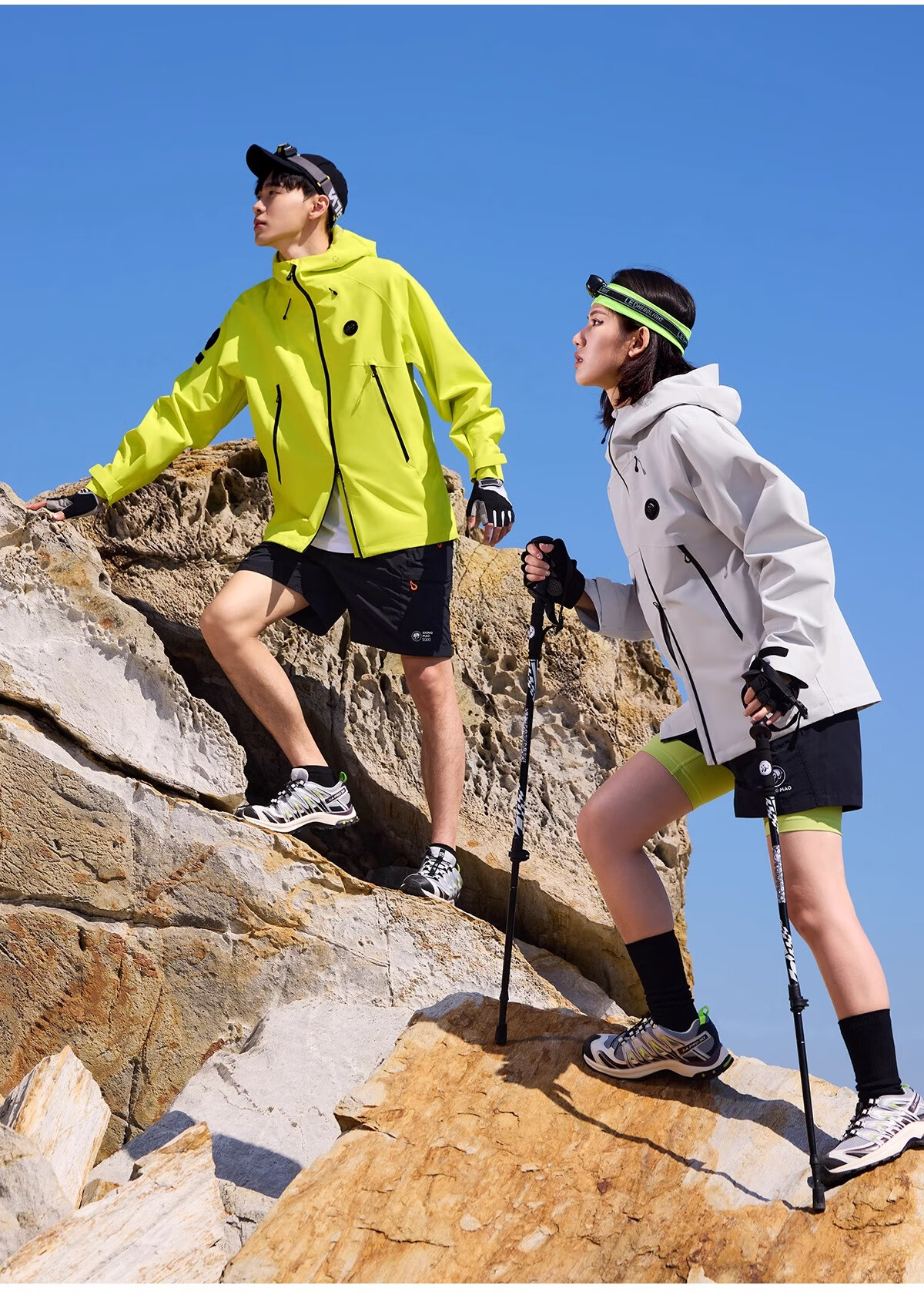 CAMEL Panda Series Hard Shell Waterproof Windproof Outdoor Mountaineering Jacket Cycling Coat A35BA6B113 M 13