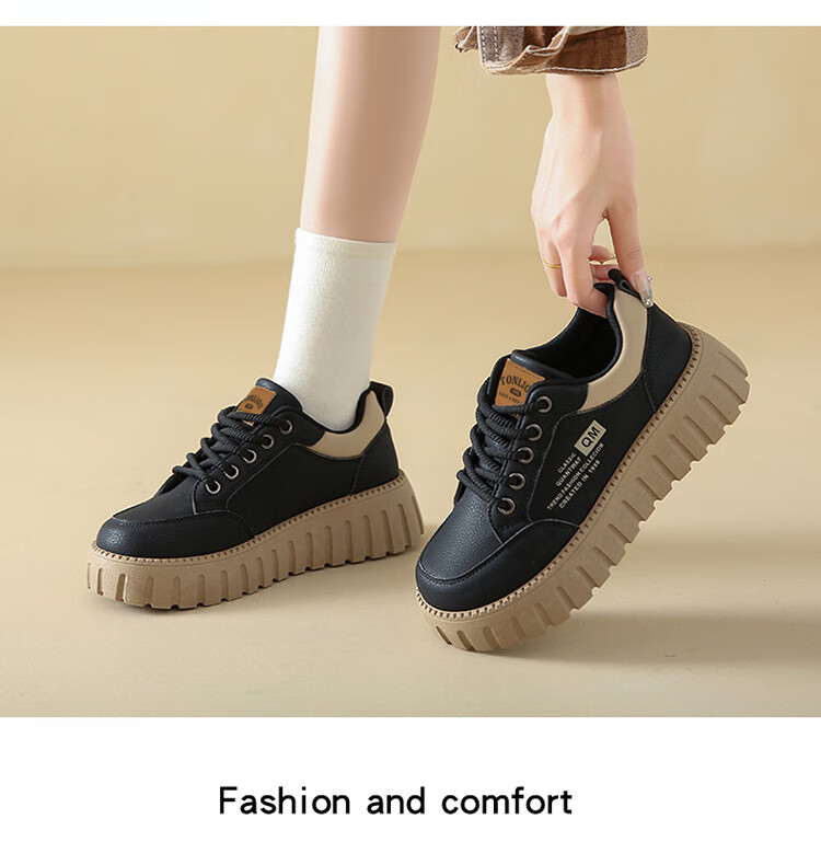 TonLion Women's Shoes, Summer 2026 Thick-Soled Sneakers, Versatile Sports Casual Shoes for Women, Khaki, Size 38 14