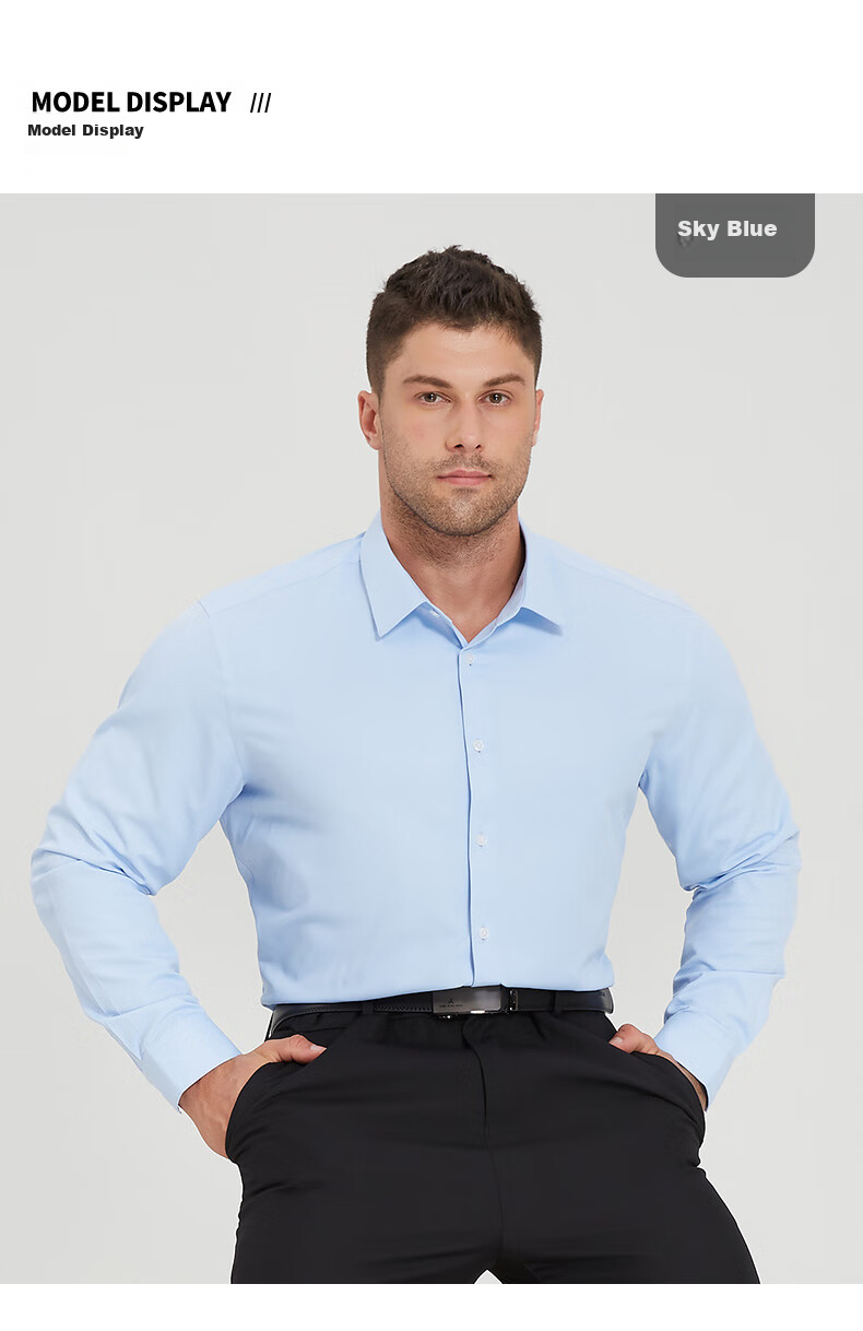 Dibinze Large Size White Dress Shirt for Men, Long Sleeve Business Casual Loose Fit Cotton Commuter Suit Shirt for Chubby Me 8