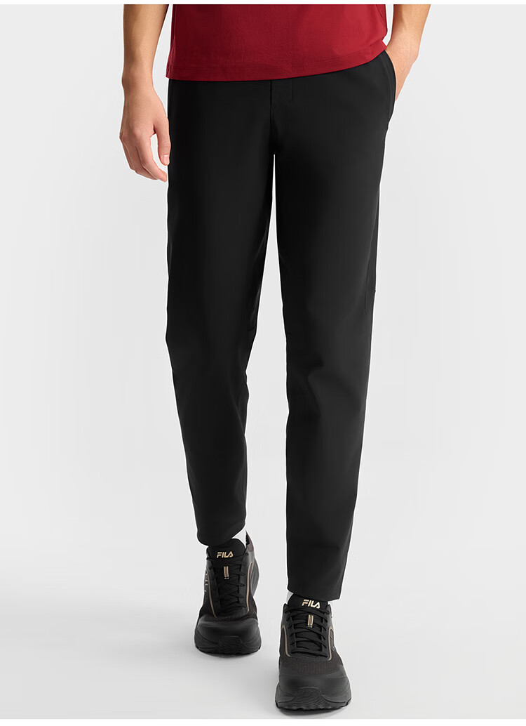 FILA Official Dynamic Pants Men's Knitted Trousers Running Fitness Sports Basic Straight-Leg Pants 2