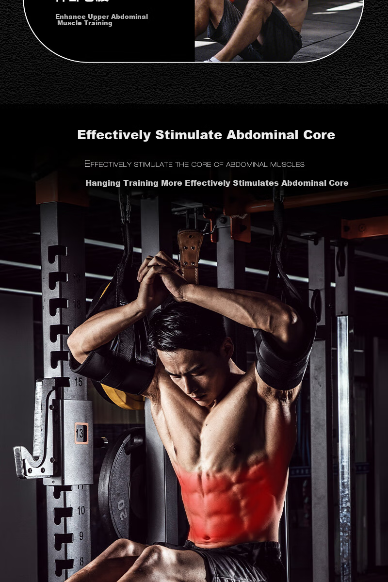 LARASTAR Hanging Leg Raises with Straps, Pull-Up Assist Band, Abdominal Crunch Support Band for Fitness Training 3