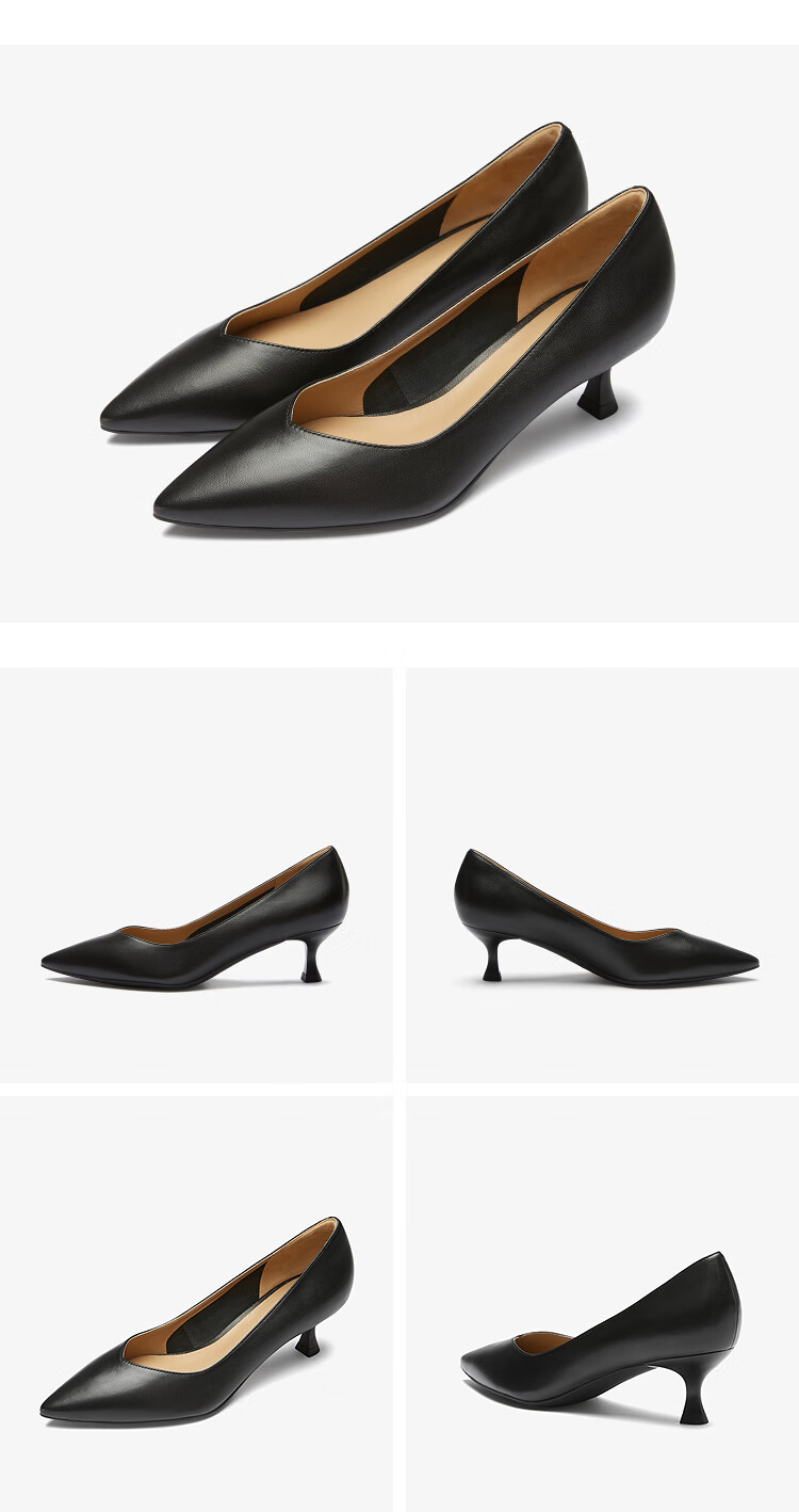 Laird & Sand 26 Spring Summer Fashion Elegant Commuter Low-Cut Stiletto Pumps Women Single Shoes 6M52301 Off-White OWK 38 12