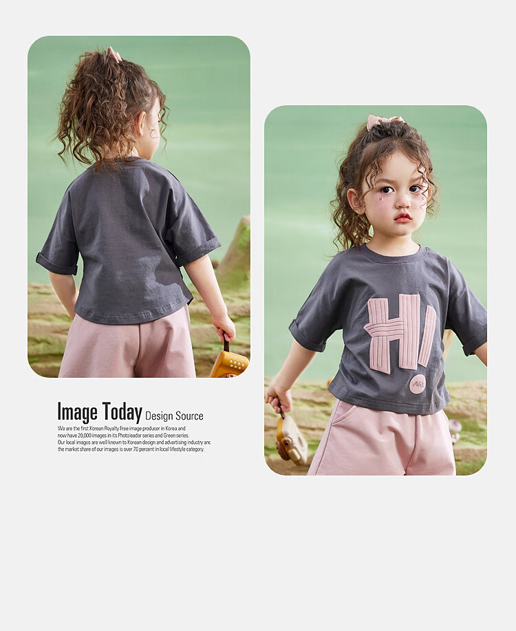 ASK JUNIOR Children's Running Sports Set, Girls' Summer Outfit with Printed Design, Toddler And Baby Two-Piece Set Including Short-Sleeve Top And Shorts 18
