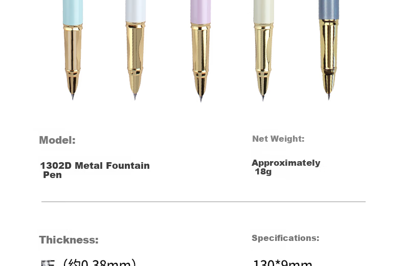 HERO Fountain Pen 1302D Iridium Nib Student Posture Correction Pen Office Signature Pen Ink Pen Pink (Dark EF Nib) 10