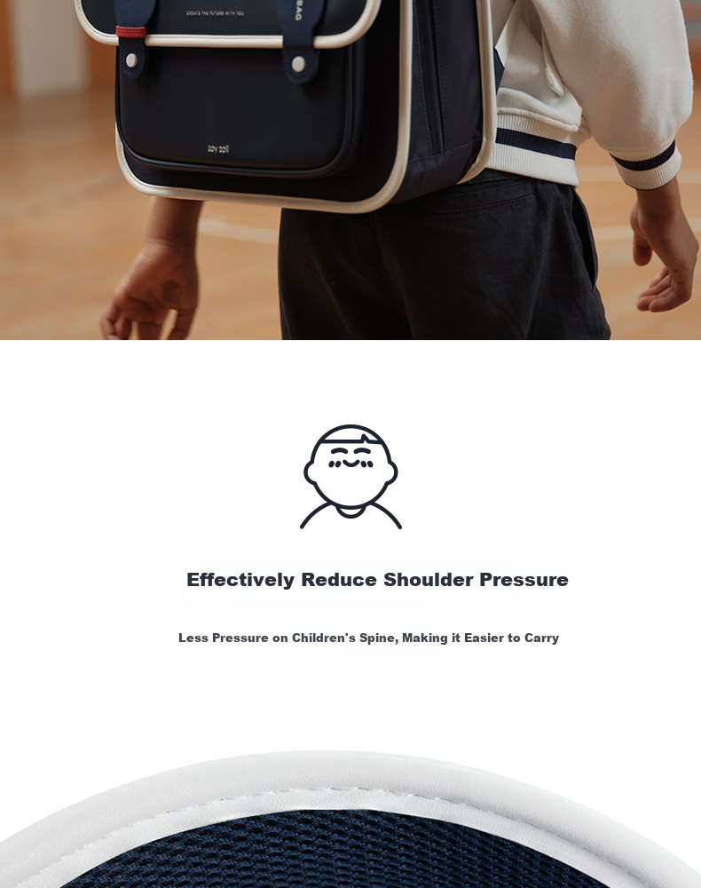Zoy Zoii Elementary School Backpack for Boys Grades 1-6 Large Capacity Comfortable Weight-Reducing Shoulder Bag Breathable Retro Backpack 15