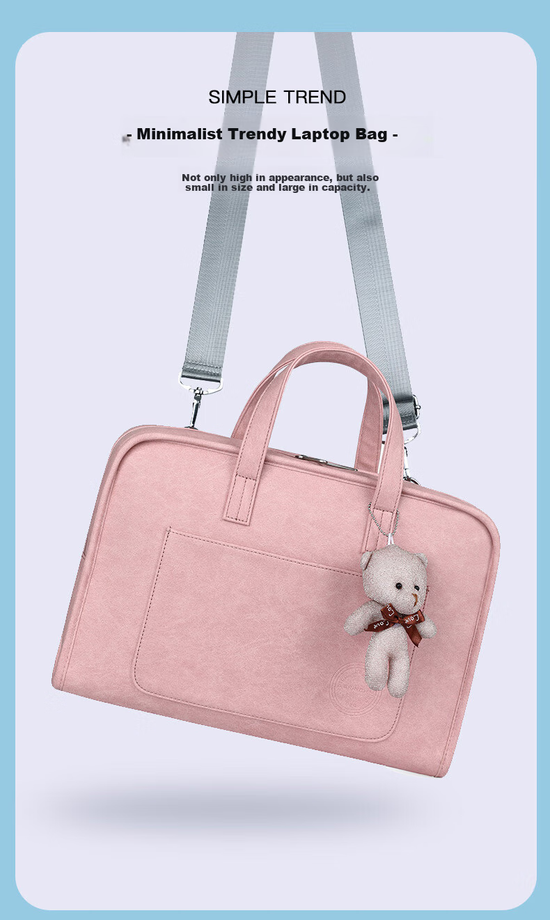 BRINCH Laptop Bag Handheld 13/14 Inch Notebook Computer Bag for Women, Suitable for Apple Xiaomi Huawei Business Handbag 3