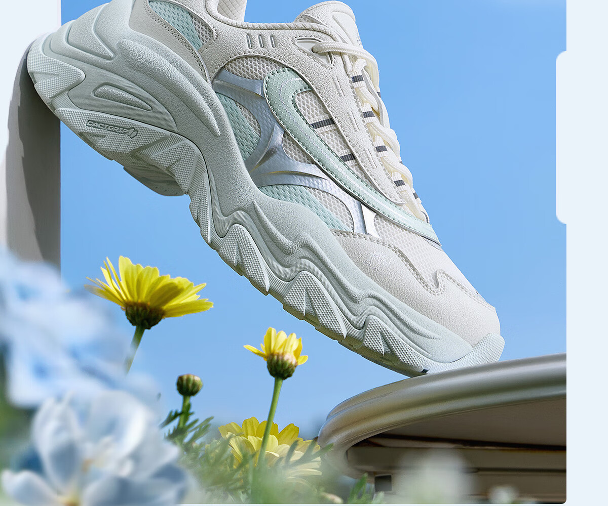 CAMEL [Yunyi] Outdoor Hiking Shoes Fashionable Versatile Thick Sole Height Increasing Non-Slip Casual Dad Shoes F25B397044 4