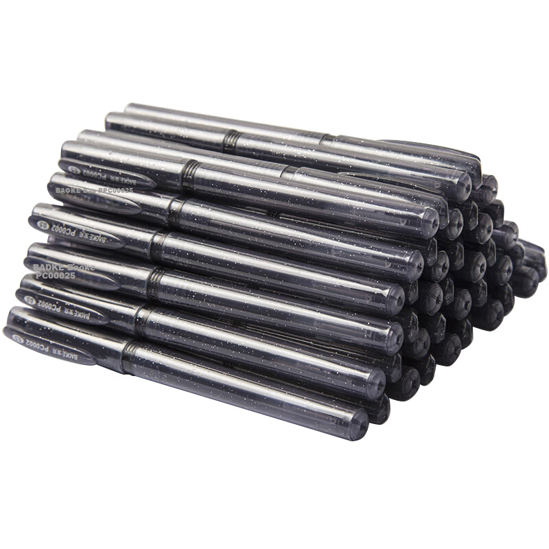 BAOKE PC0002, 0.5mm Semi-Needle Tube Gel Pen, Black Ink, Signing Pen, 40 Pieces