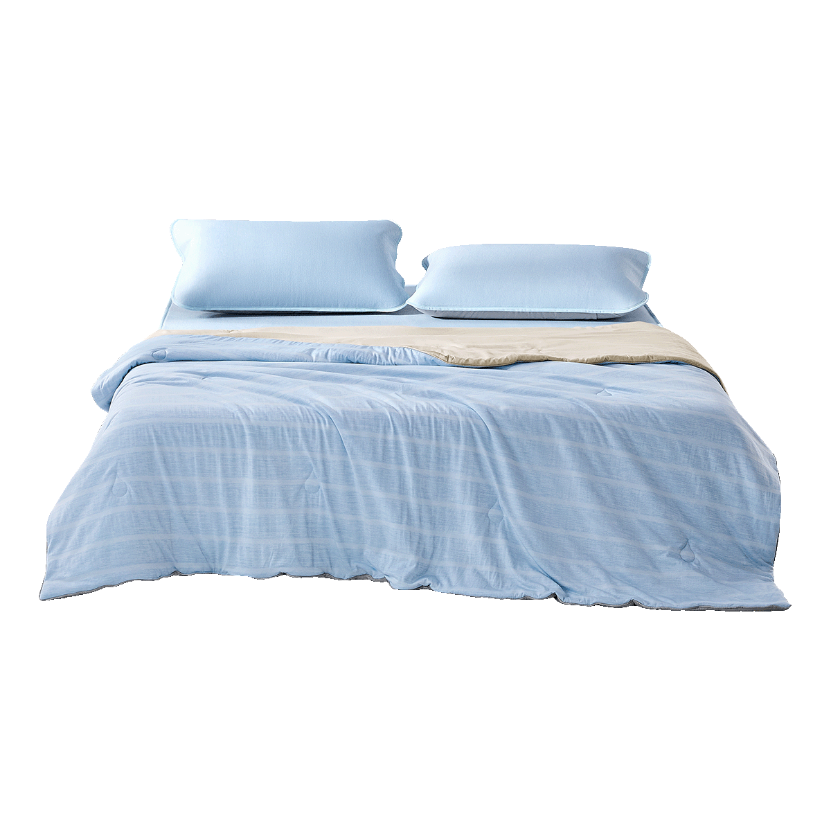 LUOLAI Home Textiles Deep Sleep Ice Silk Comforter 3.0 Class A Washable 60-Count Tencel Cooling Summer Quilt Blue 2.0 Meters