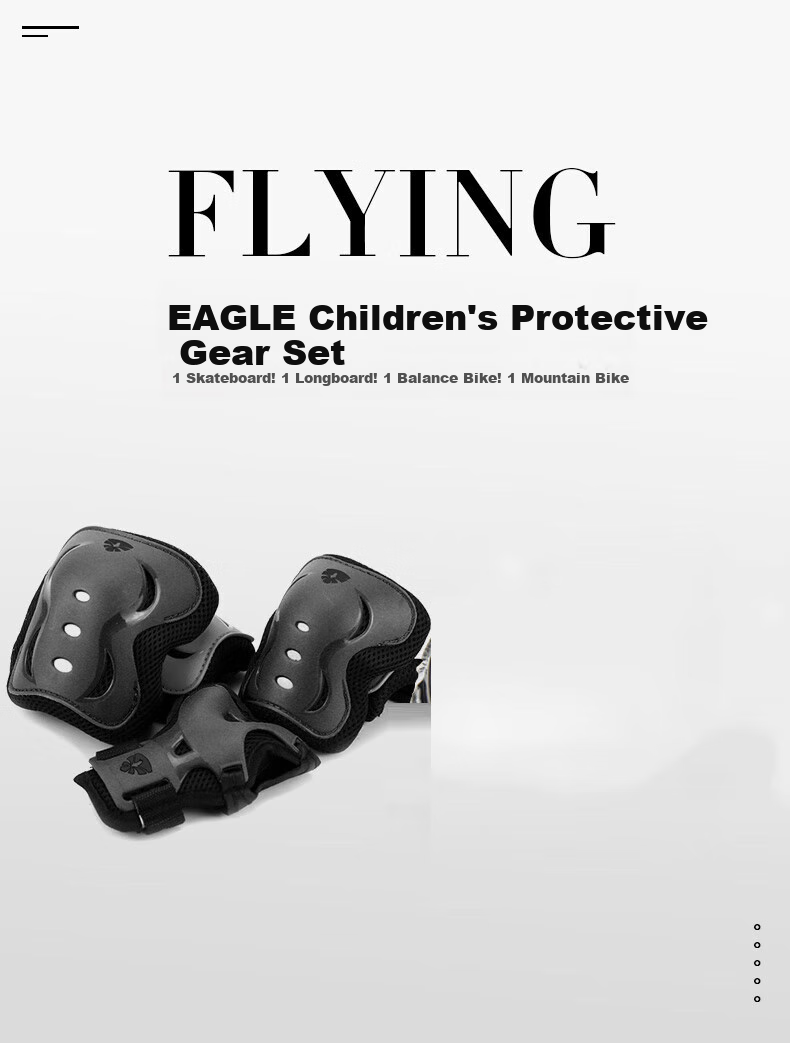 Feiying Children's Roller Skating Protective Gear, Skateboard Bicycle Inline Skates Roller Skates Protective Knee Pads Helmet Hat Roller Skating Bag Set 3