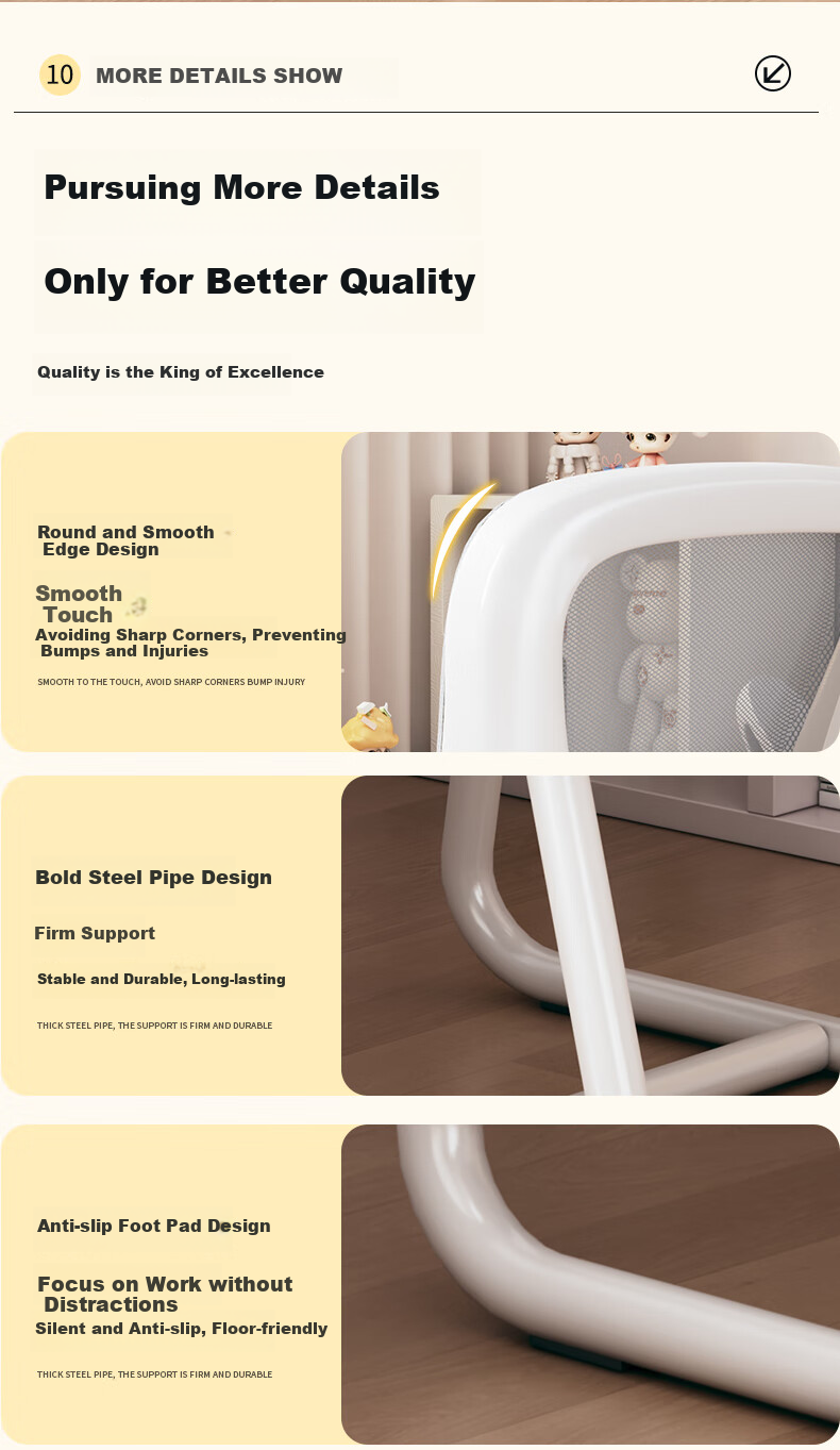 Chibailun Computer Chair, Office Chair, Home Student Writing And Study Chair, Gaming Chair, Bow-Shaped Backrest Chair, Ergonomic Chair 11