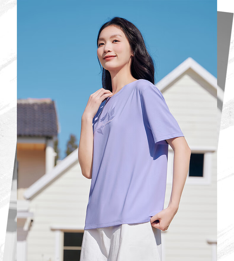 361° Women's Short Sleeve Spring Summer New Sports T-Shirt Quick-Dry Loose Casual Running Top 662624113-1 3